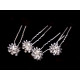 Ac de par floare cu strasuri ø18 mm - Cristal (12 Bucăți) Ac de par floare cu strasuri ø18 mm - Cristal (12 Bucăți)