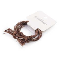 Set de elastice de păr / brățări împletite - Maro (1 Card)