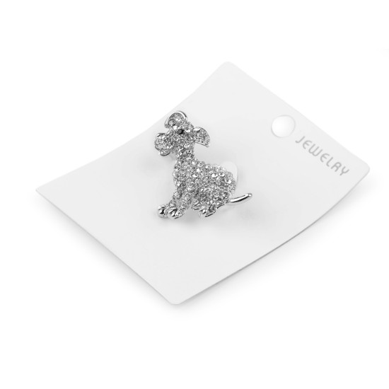 Brosa catel cu strasuri - Cristal ab (1 Bucată)