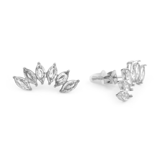 Cercei din oțel inoxidabil cu strasuri - Cristal (1 Pereche) Cercei din oțel inoxidabil cu strasuri - Cristal (1 Pereche)