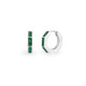 Cercei inele din otel inoxidabil cu strasuri - Cristal (2 Perechi) Cercei inele din otel inoxidabil cu strasuri - Cristal (2 Perechi)