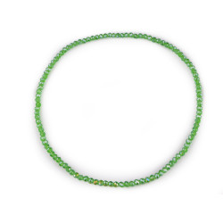 Colier elastic cu strasuri - Verde măr (1 Bucată)