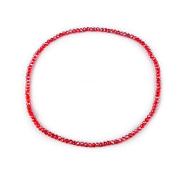 Colier elastic cu strasuri - Roșu (1 Bucată)