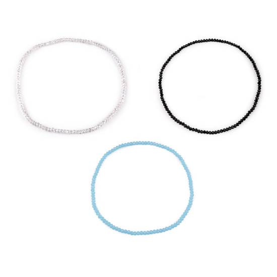 Colier elastic cu strasuri - Roz pudrat (3 Bucăți) Colier elastic cu strasuri - Roz pudrat (3 Bucăți)