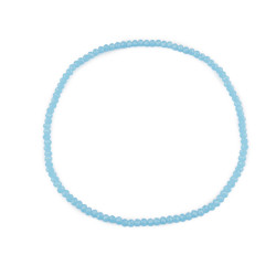 Colier elastic cu strasuri - Albastru azur (1 Bucată)