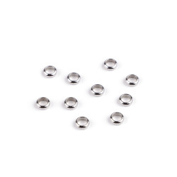 Inel / piesa decorativa din otel inoxidabil ø4; 6 mm - Platinum (10 Bucăți)