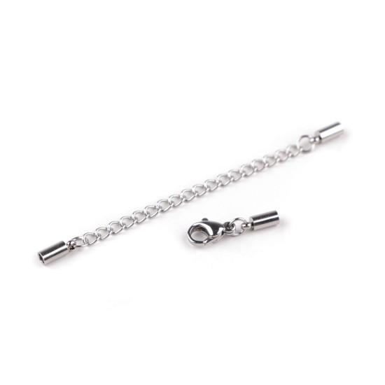 Carabină cu lanț prelungitor și capete din oțel inoxidabil - Platinum (1 Bucată) Carabină cu lanț prelungitor și capete din oțel inoxidabil - Platinum (1 Bucată)