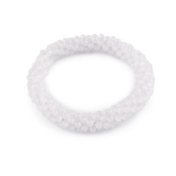 Bratara / elastic de par din margele - Off white (1 Bucată)