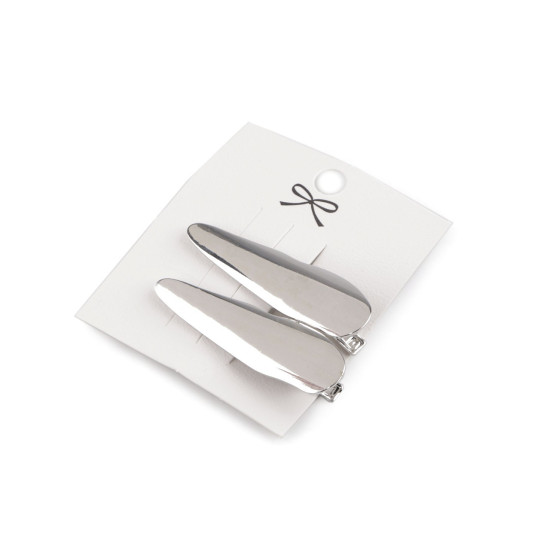 Haarklammer mit zähnchen, 55 mm - Silber (1 Karte) Haarklammer mit zähnchen, 55 mm - Silber (1 Karte)
