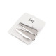 Haarklammer mit zähnchen, 55 mm - Silber (1 Karte) Haarklammer mit zähnchen, 55 mm - Silber (1 Karte)