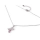 Colier fluture din oțel inoxidabil cu strasuri - Rose (1 Bucată) Colier fluture din oțel inoxidabil cu strasuri - Rose (1 Bucată)