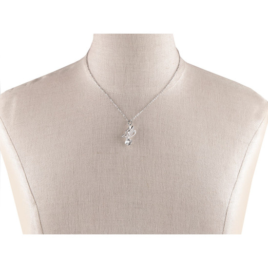 Colier fluture din oțel inoxidabil cu strasuri - Rose (1 Bucată) Colier fluture din oțel inoxidabil cu strasuri - Rose (1 Bucată)