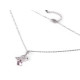 Colier fluture din oțel inoxidabil cu strasuri - Rose (1 Bucată) Colier fluture din oțel inoxidabil cu strasuri - Rose (1 Bucată)