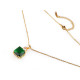 Colier din oțel inoxidabil cu strasuri - Emerald (1 Bucată) Colier din oțel inoxidabil cu strasuri - Emerald (1 Bucată)