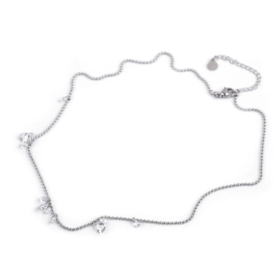 Colier din oțel inoxidabil cu strasuri - Cristal (1 Bucată) Colier din oțel inoxidabil cu strasuri - Cristal (1 Bucată)