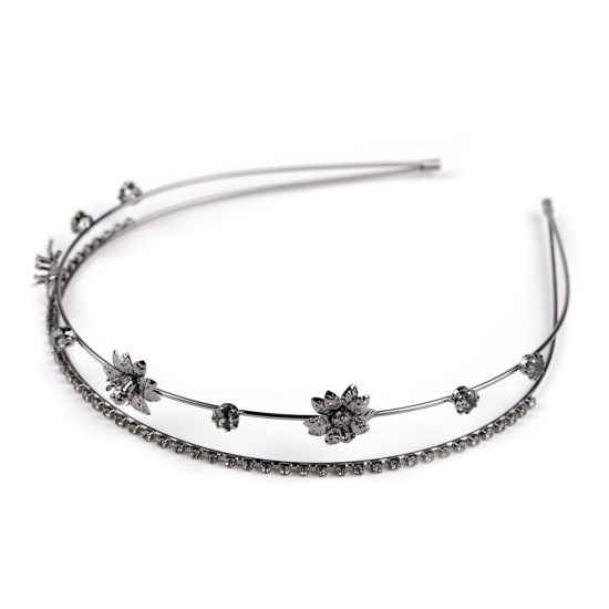 Diademă cu strasuri - Antracit (3 Bucăți) Diademă cu strasuri - Antracit (3 Bucăți)