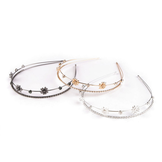 Diademă cu strasuri - Antracit (3 Bucăți) Diademă cu strasuri - Antracit (3 Bucăți)