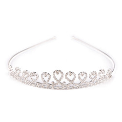 Diademă cu strasuri - Cristal (1 Bucată)