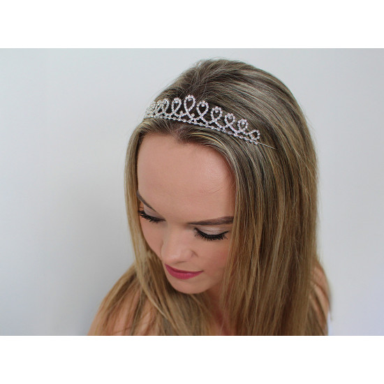 Diademă cu strasuri - Cristal (2 Bucăți) Diademă cu strasuri - Cristal (2 Bucăți)