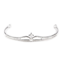 Diadema cu strasuri / coronita de par - Cristal (1 Bucată)