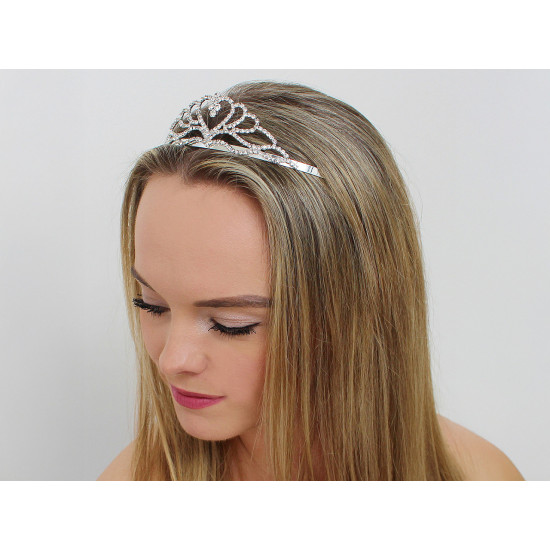 Diadema cu strasuri / coronita de par - Cristal (3 Bucăți) Diadema cu strasuri / coronita de par - Cristal (3 Bucăți)