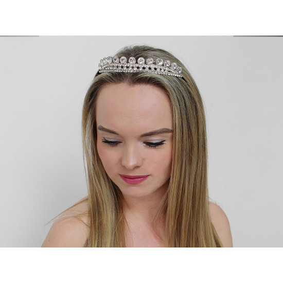 Diadema cu strasuri / coronita de par - Cristal (3 Bucăți) Diadema cu strasuri / coronita de par - Cristal (3 Bucăți)