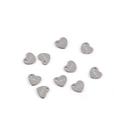 Pandantiv / componenta pentru realizarea bijuteriilor din inox cu marca s.steel - Platinum (100 Bucăți) Pandantiv / componenta pentru realizarea bijuteriilor din inox cu marca s.steel - Platinum (100 Bucăți)