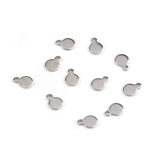 Pandantiv / componenta pentru realizarea bijuteriilor din inox cu marca s.steel - Platinum (100 Bucăți) Pandantiv / componenta pentru realizarea bijuteriilor din inox cu marca s.steel - Platinum (100 Bucăți)