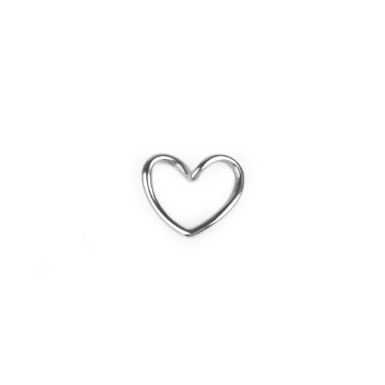 Pandantiv inima din inox pentru realizarea bijuteriilor 18x16 mm - Platinum (1 Bucată) Pandantiv inima din inox pentru realizarea bijuteriilor 18x16 mm - Platinum (1 Bucată)