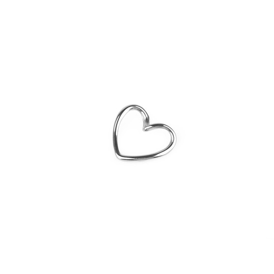 Pandantiv inima din inox pentru realizarea bijuteriilor 18x16 mm - Platinum (1 Bucată) Pandantiv inima din inox pentru realizarea bijuteriilor 18x16 mm - Platinum (1 Bucată)
