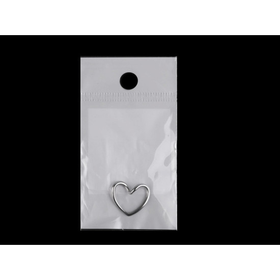 Pandantiv inima din inox pentru realizarea bijuteriilor 18x16 mm - Platinum (1 Bucată) Pandantiv inima din inox pentru realizarea bijuteriilor 18x16 mm - Platinum (1 Bucată)