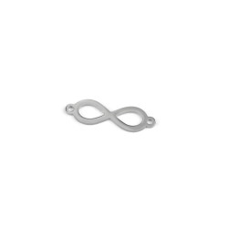 Pandantiv / distanțier pentru realizarea de bijuterii din oțel inoxidabil, simbol infinit, os, fluture, inimă - Platinum (1 Bucată)