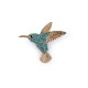 Brosa colibri cu strasuri - Emerald (1 Bucată)