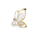 Brosa fluture cu perla - Auriu (2 Bucăți) Brosa fluture cu perla - Auriu (2 Bucăți)
