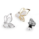 Brosa fluture cu perla - Auriu (2 Bucăți) Brosa fluture cu perla - Auriu (2 Bucăți)