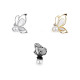 Brosa fluture cu perla - Auriu (2 Bucăți) Brosa fluture cu perla - Auriu (2 Bucăți)