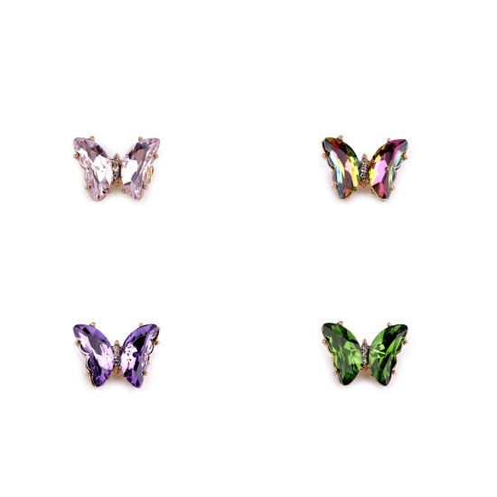 Broșă fluture cu strasuri mini - Roz (4 Bucăți) Broșă fluture cu strasuri mini - Roz (4 Bucăți)