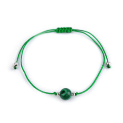Brățară shamballa cu imitație de minerale - Verde (1 Bucată)