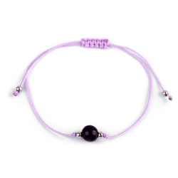 Brățară shamballa cu imitație de minerale - Mov deschis (1 Bucată)