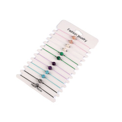 Brățară shamballa cu imitație de minerale - Mix variante (12 Bucăți)