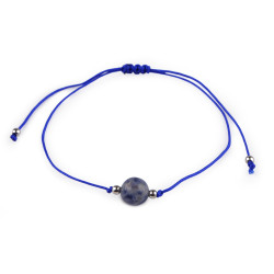 Brățară shamballa cu mărgele minerale - Sodalit (1 Bucată)