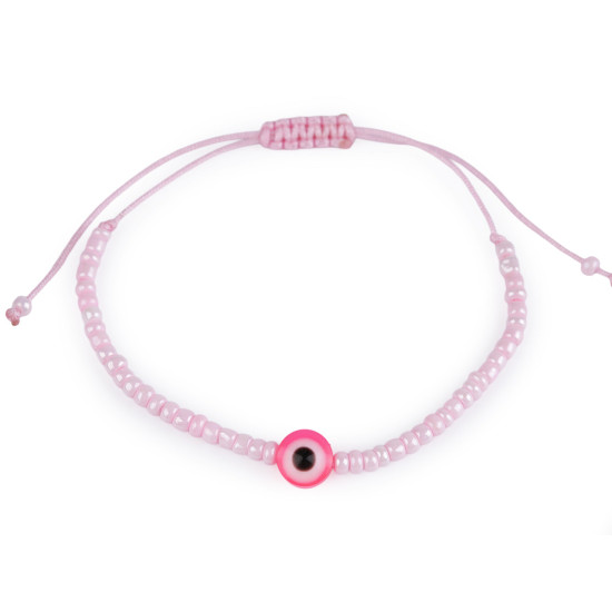 Brățară shamballa ochiul lui allah - Alb (3 Bucăți) Brățară shamballa ochiul lui allah - Alb (3 Bucăți)