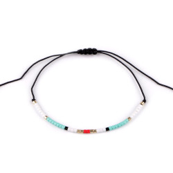 Brățară shamballa cu mărgele de nisip - Turcoaz (1 Bucată)