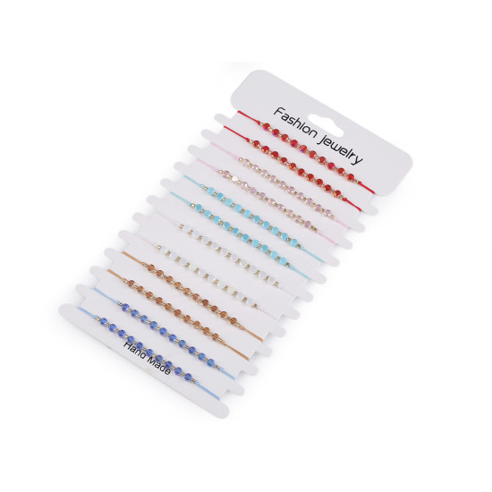 Brățară shamballa cu strasuri și efect ab - Albastru deschis (1 Bucată) Brățară shamballa cu strasuri și efect ab - Albastru deschis (1 Bucată)