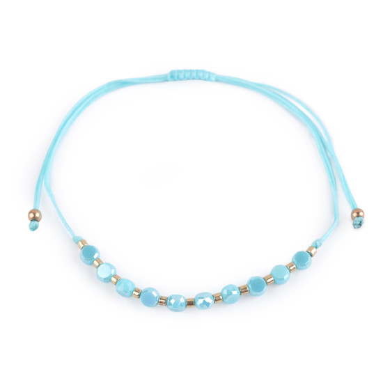 Brățară shamballa cu strasuri și efect ab - Albastru deschis (1 Bucată) Brățară shamballa cu strasuri și efect ab - Albastru deschis (1 Bucată)