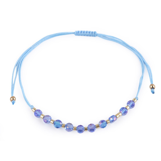 Brățară shamballa cu strasuri și efect ab - Albastru deschis (1 Bucată) Brățară shamballa cu strasuri și efect ab - Albastru deschis (1 Bucată)