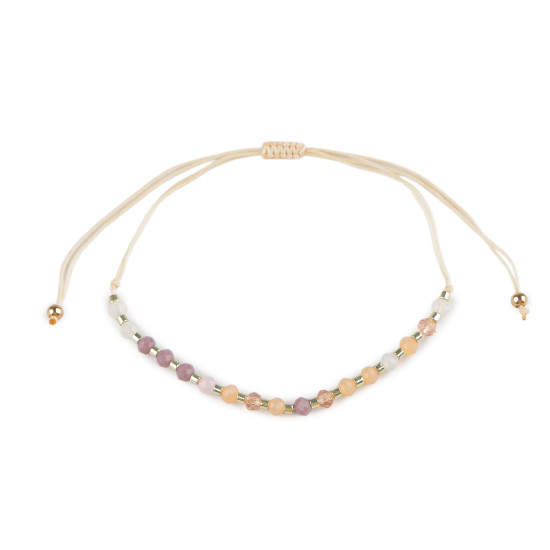 Brățară shamballa cu mărgele fațetate și efect ab - Albastru delta (1 Bucată) Brățară shamballa cu mărgele fațetate și efect ab - Albastru delta (1 Bucată)