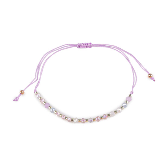 Brățară shamballa cu mărgele fațetate și efect ab - Albastru delta (1 Bucată) Brățară shamballa cu mărgele fațetate și efect ab - Albastru delta (1 Bucată)