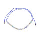 Brățară shamballa cu mărgele fațetate și efect ab - Albastru delta (1 Bucată) Brățară shamballa cu mărgele fațetate și efect ab - Albastru delta (1 Bucată)