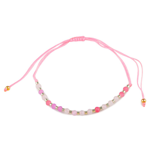 Brățară shamballa cu mărgele fațetate și efect ab - Albastru delta (1 Bucată) Brățară shamballa cu mărgele fațetate și efect ab - Albastru delta (1 Bucată)